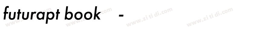 futurapt book字体下载字体转换